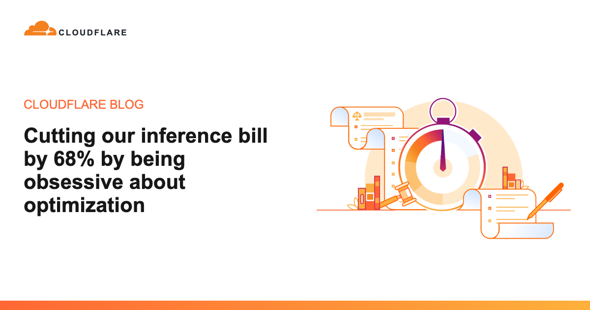 Ảnh minh họa chính thức cho tin Cloudflare giảm 68% hóa đơn inference nhờ prompt caching và định tuyến mô hình