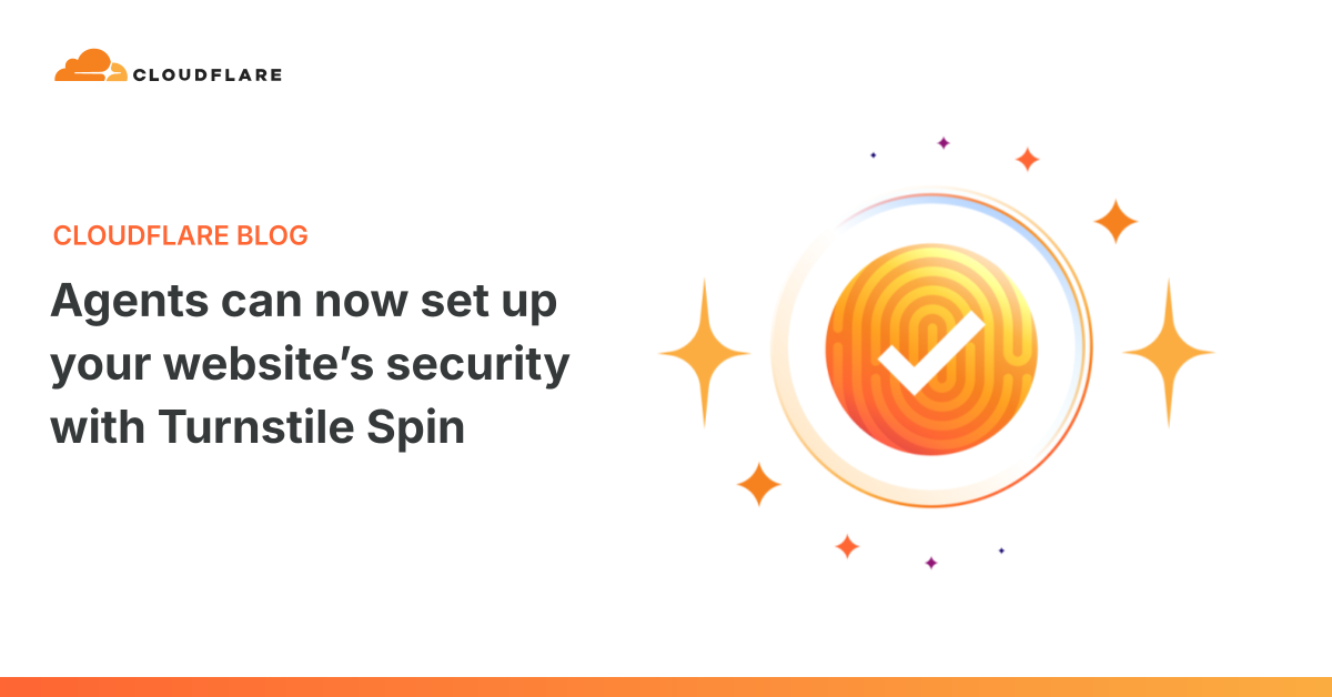 Ảnh bìa từ nguồn tin/metadata chính thức cho bài: Cloudflare ra Turnstile Spin để agent tự cấu hình bảo vệ website