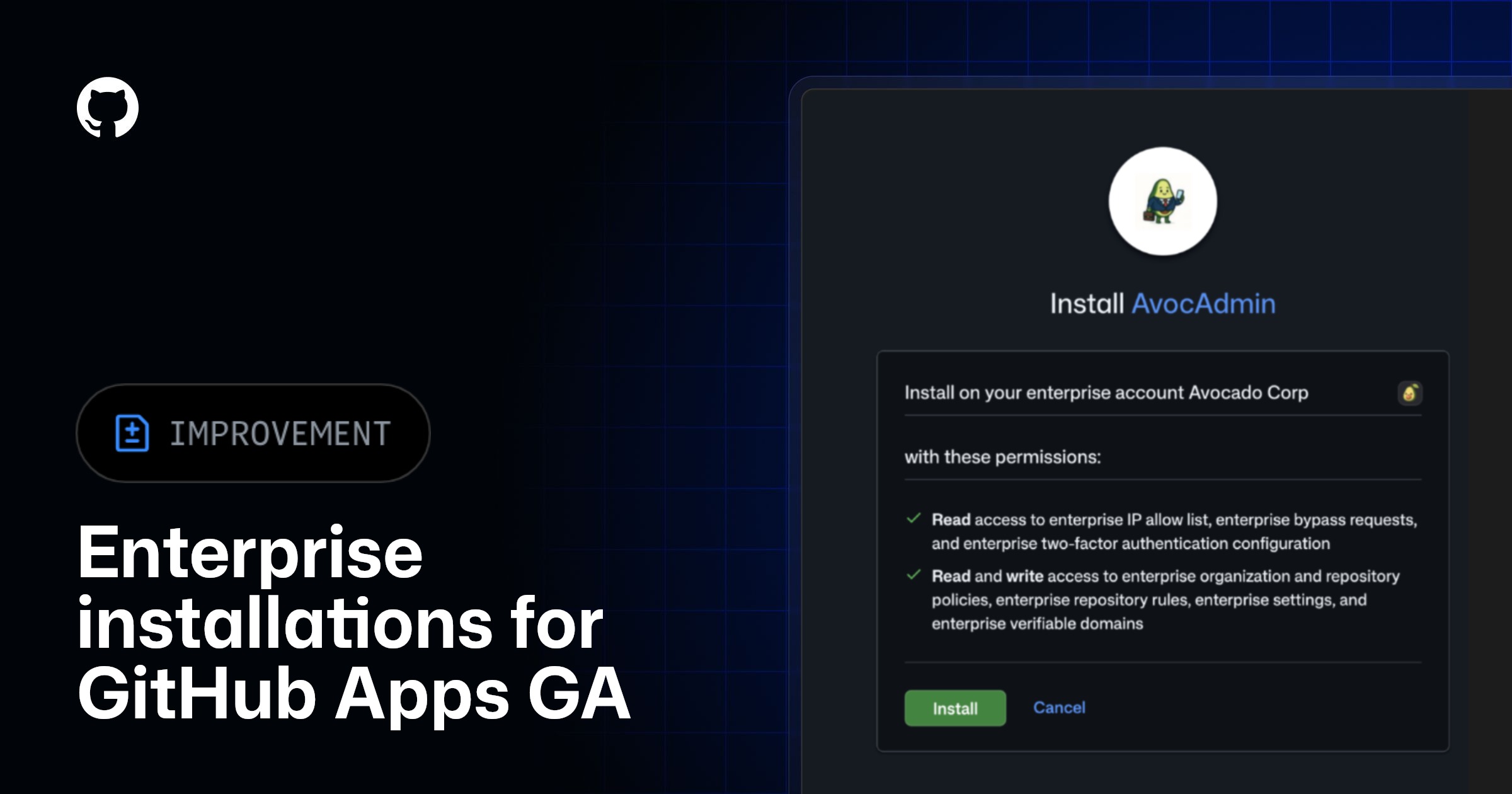 Ảnh chính thức minh họa tin: Cài đặt GitHub Apps ở cấp enterprise chính thức đạt GA