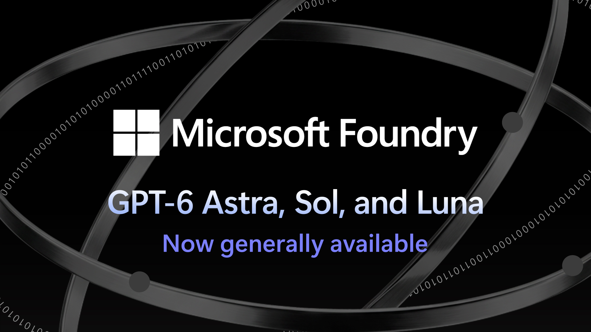 Ảnh bìa tin tức: Tin mới: GPT-6 Astra, Sol, and Luna: For production agents in Microsoft Foundry