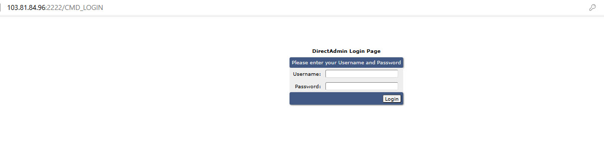 Login Directadmin