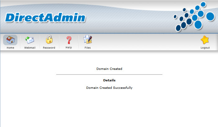 Domain Created Successfully
