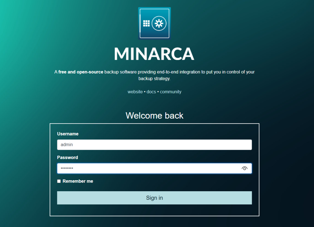 Minarca Server trên Debian 3