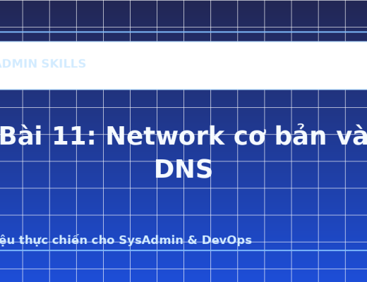 Bài 11: Network cơ bản và DNS - ảnh bìa bài viết SysAdmin Skills
