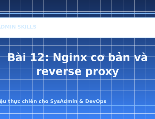 Bài 12: Nginx cơ bản và reverse proxy - ảnh bìa bài viết SysAdmin Skills