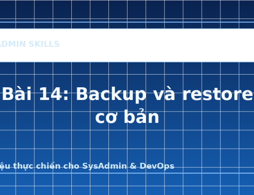 Bài 14: Backup và restore cơ bản - ảnh bìa bài viết SysAdmin Skills
