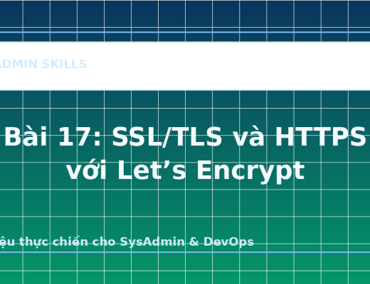 Bài 17: SSL/TLS và HTTPS với Let’s Encrypt - ảnh bìa bài viết SysAdmin Skills