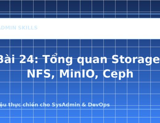 Bài 24: Tổng quan Storage: NFS, MinIO, Ceph - ảnh bìa bài viết SysAdmin Skills