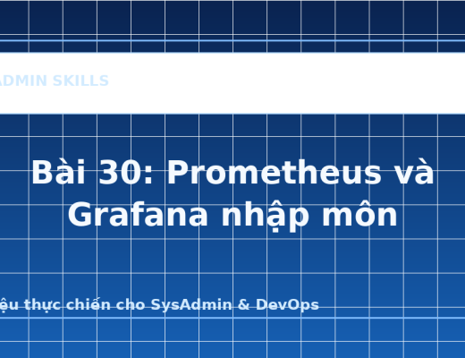 Bài 30: Prometheus và Grafana nhập môn - ảnh bìa bài viết SysAdmin Skills