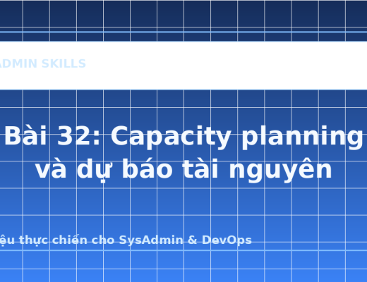 Bài 32: Capacity planning và dự báo tài nguyên - ảnh bìa bài viết SysAdmin Skills