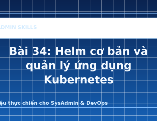 Bài 34: Helm cơ bản và quản lý ứng dụng Kubernetes - ảnh bìa bài viết SysAdmin Skills