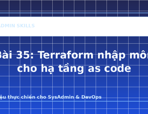 Bài 35: Terraform nhập môn cho hạ tầng as code - ảnh bìa bài viết SysAdmin Skills