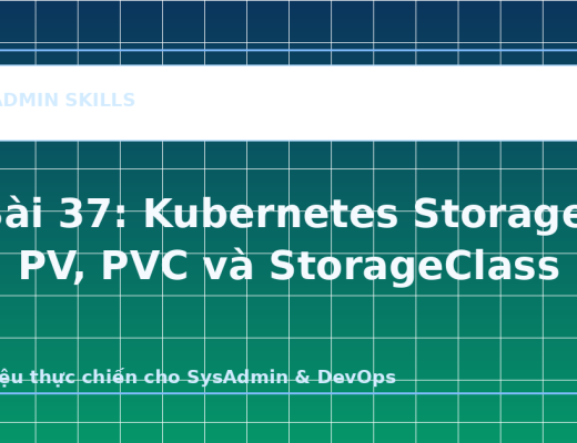 Bài 37: Kubernetes Storage: PV, PVC và StorageClass - ảnh bìa bài viết SysAdmin Skills