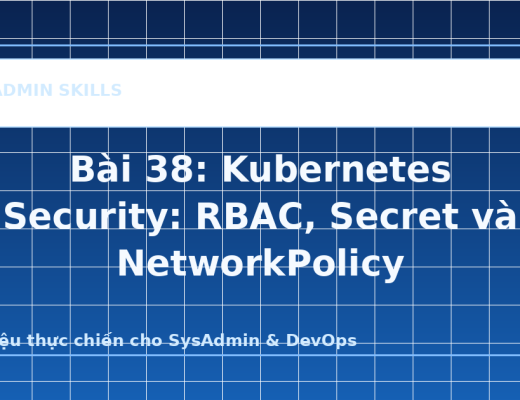 Bài 38: Kubernetes Security: RBAC, Secret và NetworkPolicy - ảnh bìa bài viết SysAdmin Skills