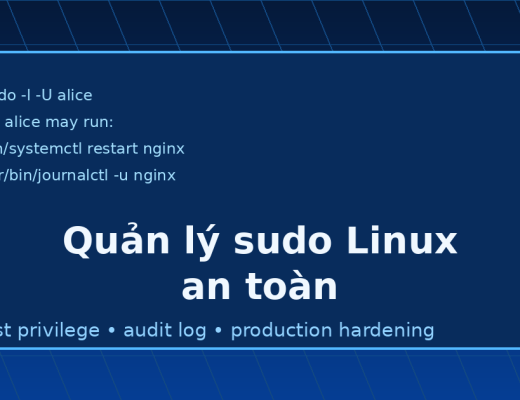 Quản lý sudo Linux an toàn với sudoers audit log và least privilege