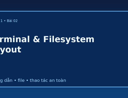 Terminal và cấu trúc thư mục Linux với lab đường dẫn và thao tác file an toàn
