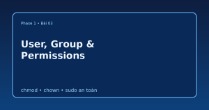User group và phân quyền Linux với lab chmod chown sudo an toàn