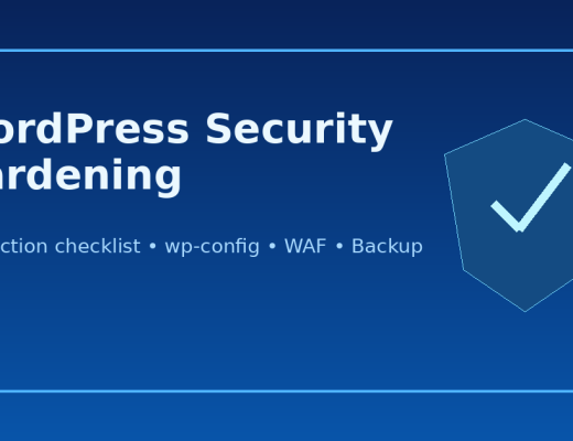 WordPress security hardening production checklist