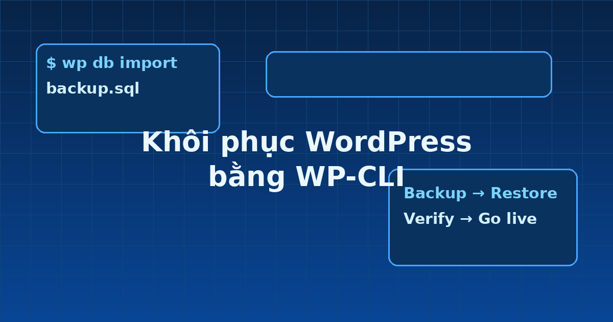 Khôi phục WordPress bằng WP-CLI: quy trình backup, restore và kiểm tra sau sự cố